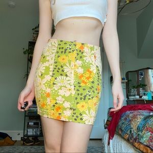 Floral mini skirt
